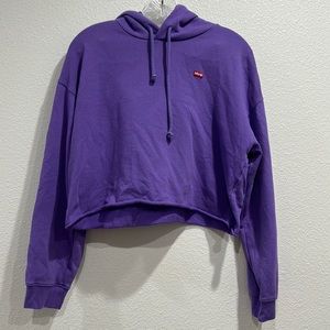 Levi’s Cropped Purple Long Sleeve Hoodie SZ Small